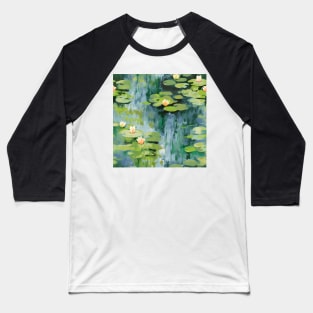 Monet Style Water Lilies 10 Baseball T-Shirt